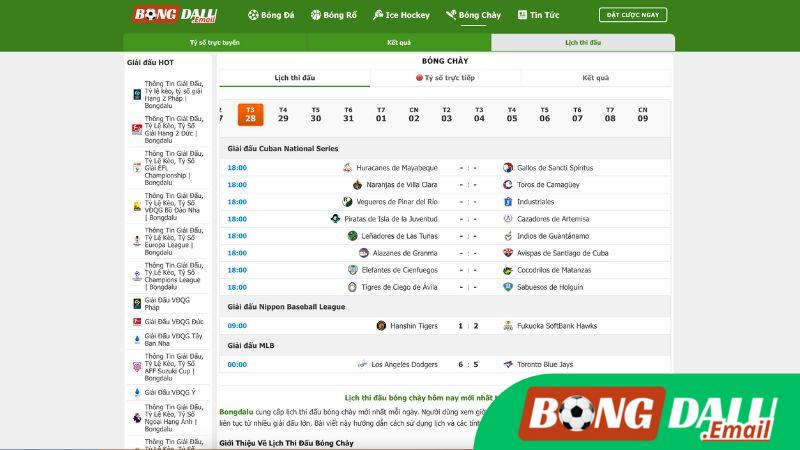 Thông Tin Chi Tiết Mỗi Trận Trong Lịch